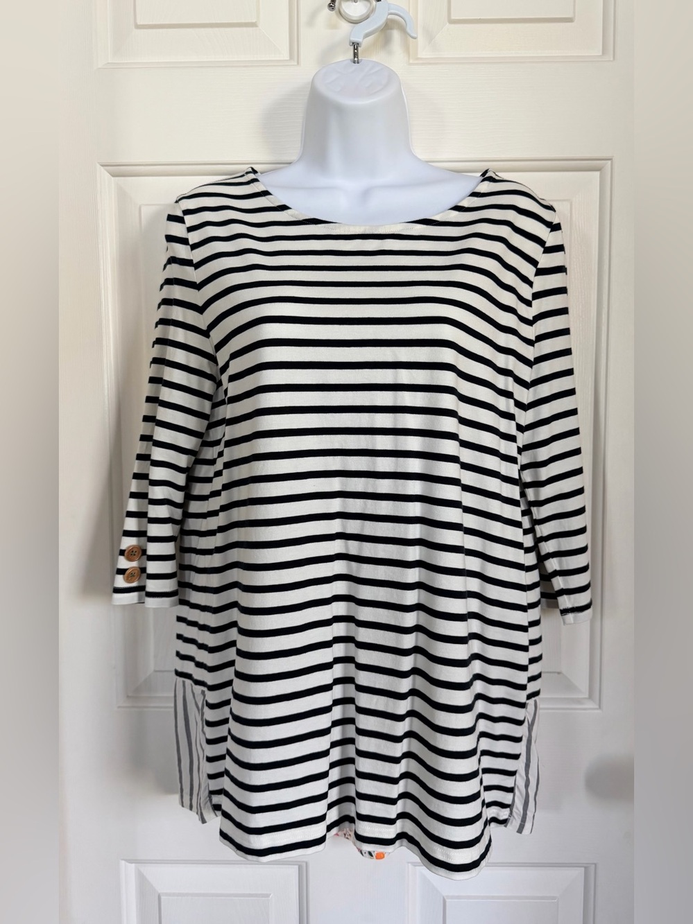 Matilda Jane Black and White Striped Boatneck Tunic